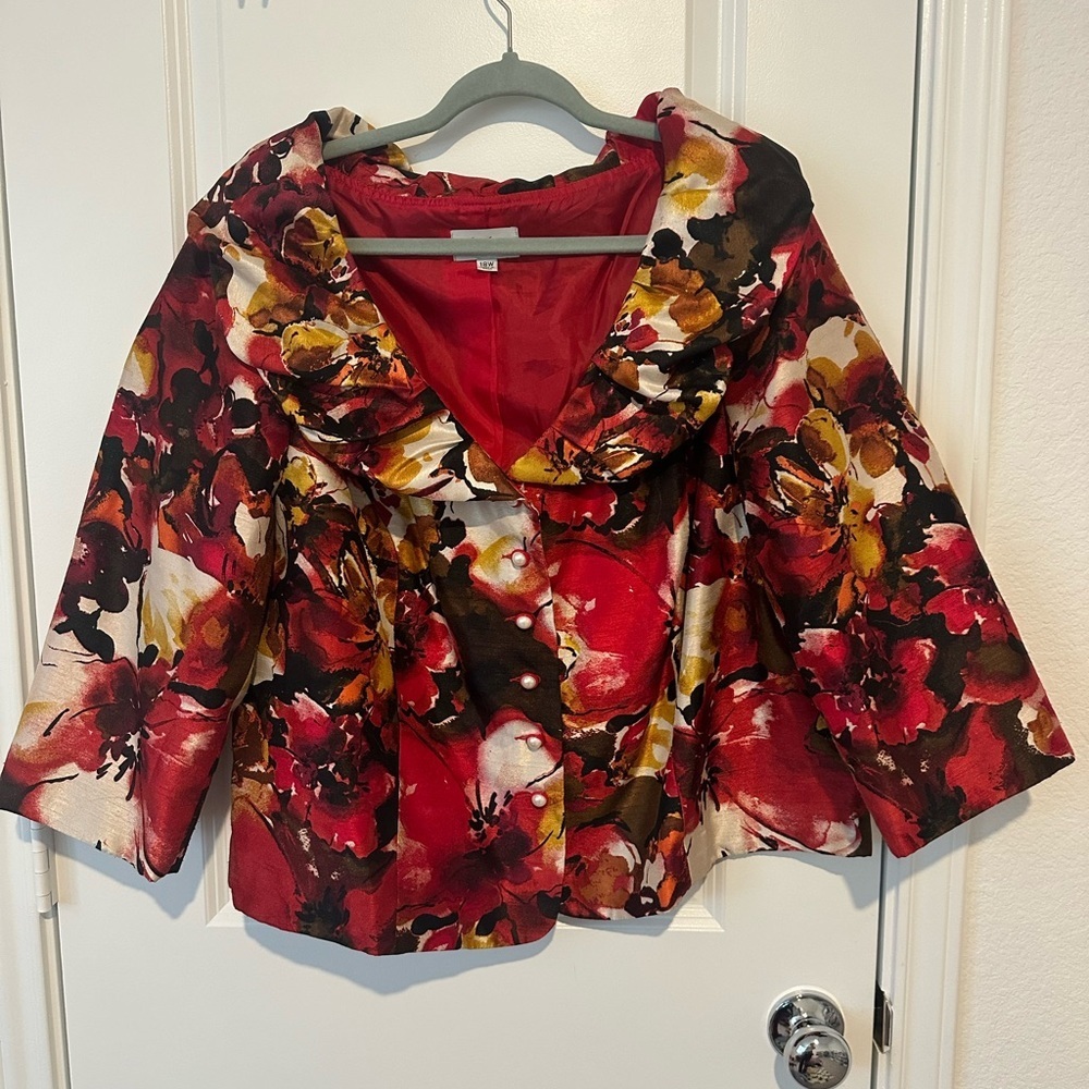 Nicolette Vintage Floral Button Down Jacket